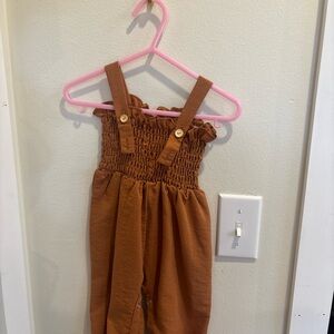 Brown Kids Overalls